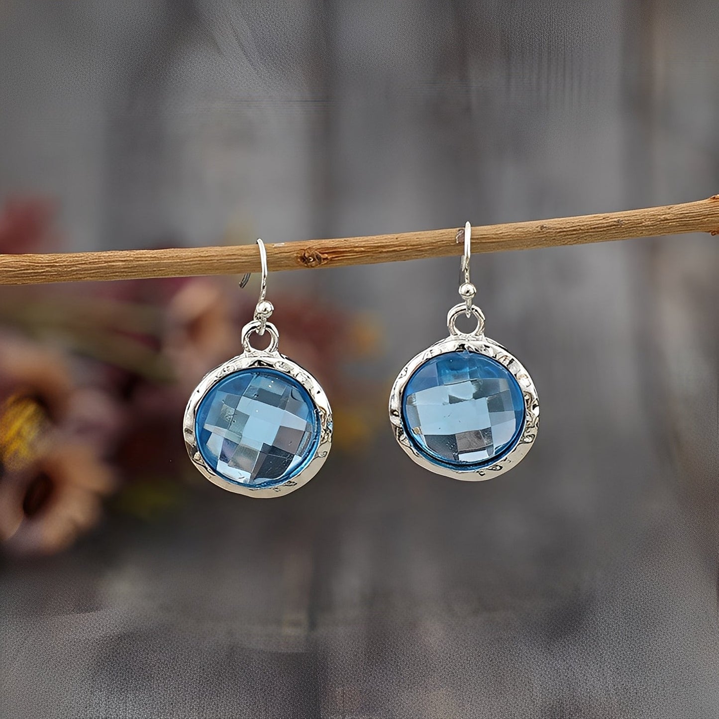 Azura – Pendientes Cristales Azules Vintage