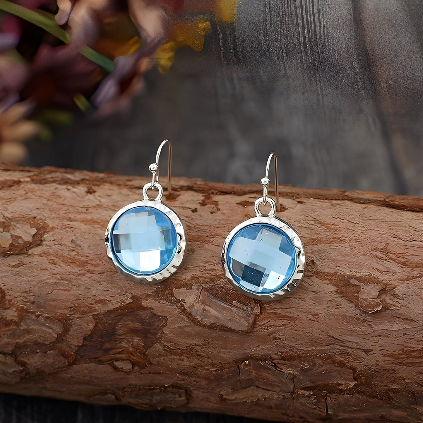 Azura – Pendientes Cristales Azules Vintage