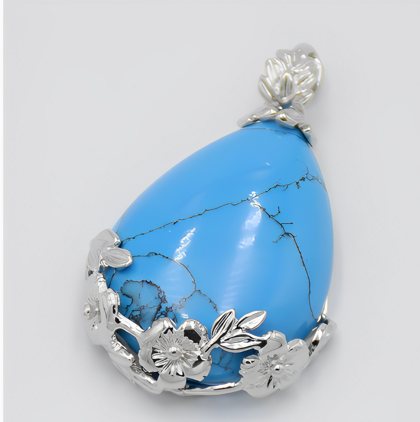 Lysiane – Pendiente Flor Gota Cristal