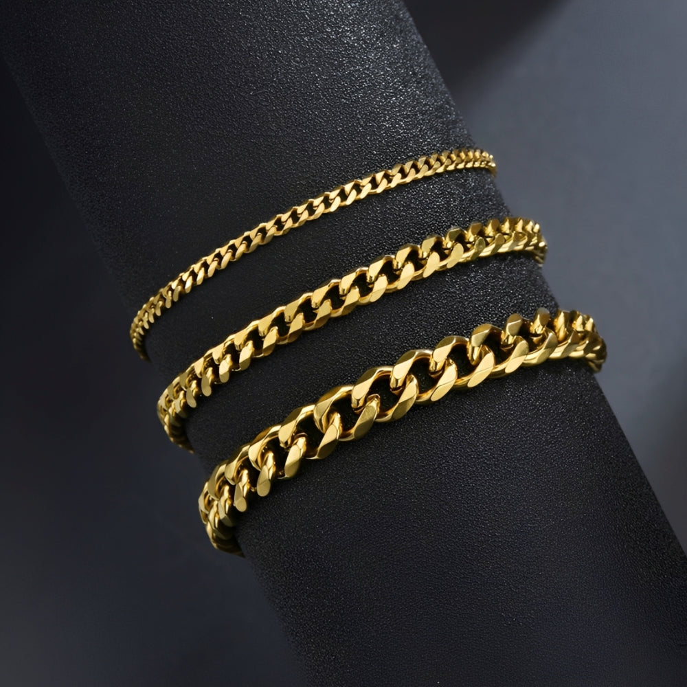 Dennis – Pulsera Cadena Cubana Elegante