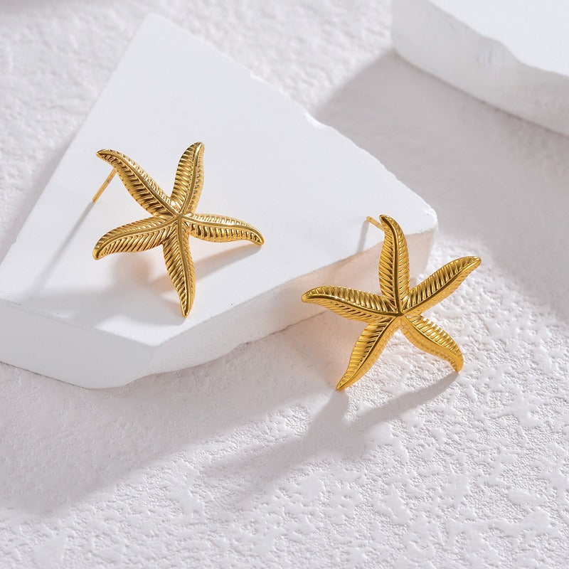 Pien – Pendientes Estrella de Mar Dorados
