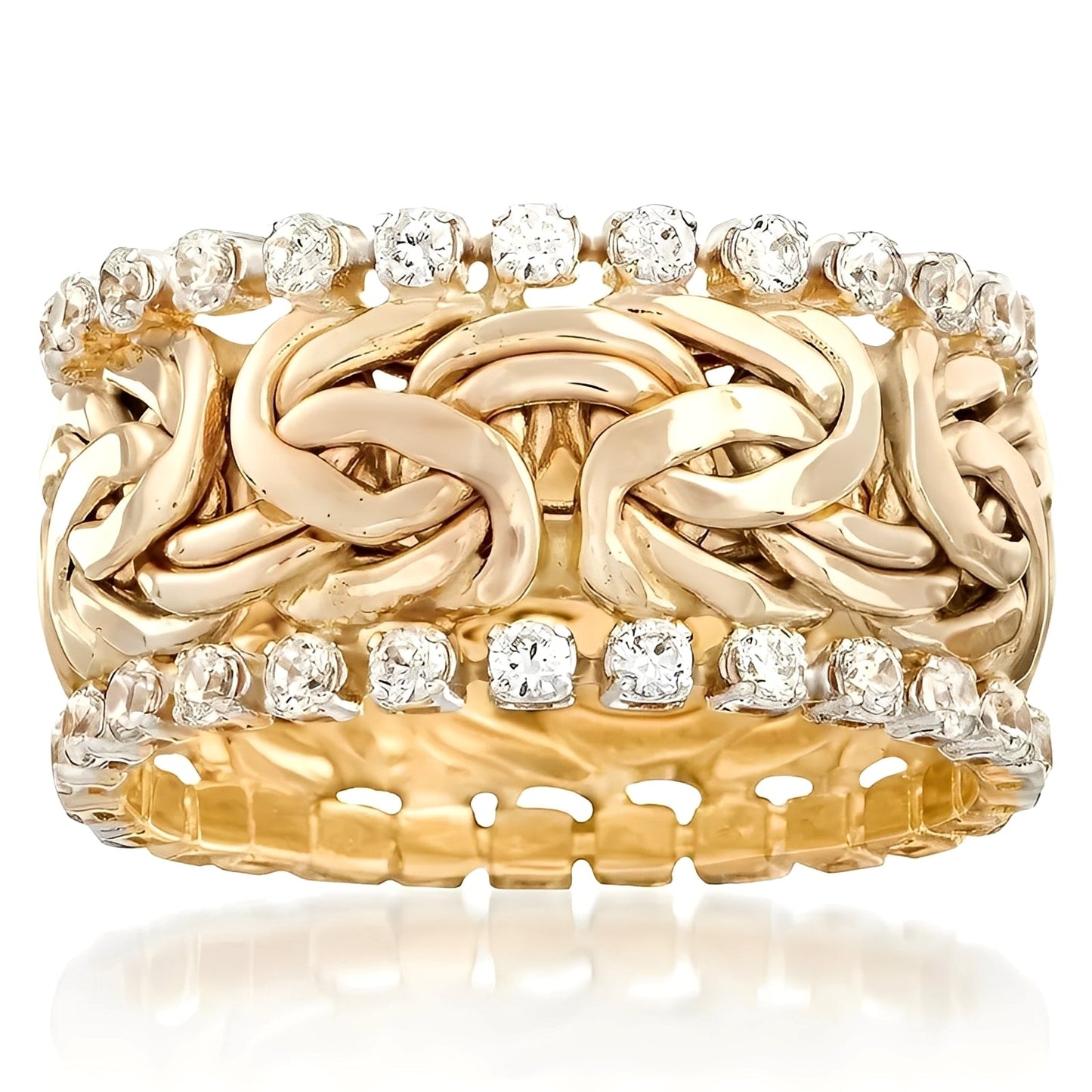 Lydia – Bijou de Oro Trenzado con Zirconia