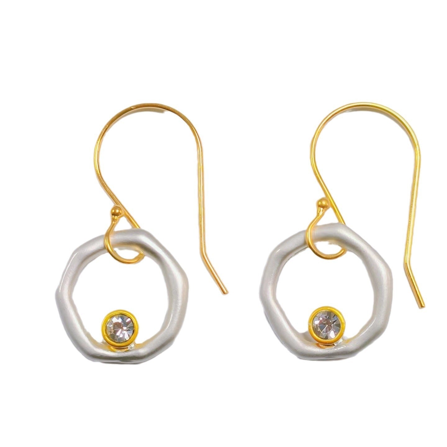 Zia – Pendientes Vintage Circonita Oro & Plata