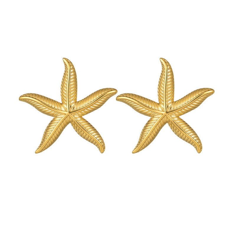 Pien – Pendientes Estrella de Mar Dorados