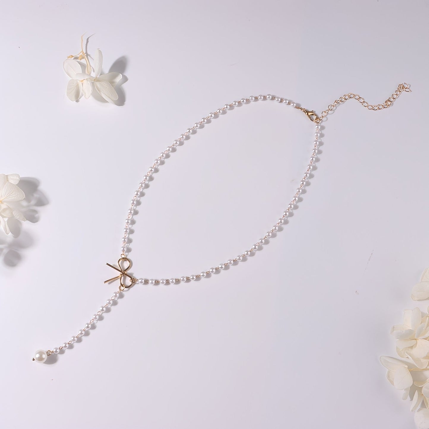 Antoneth – Collar Colgante Lazo con Perla