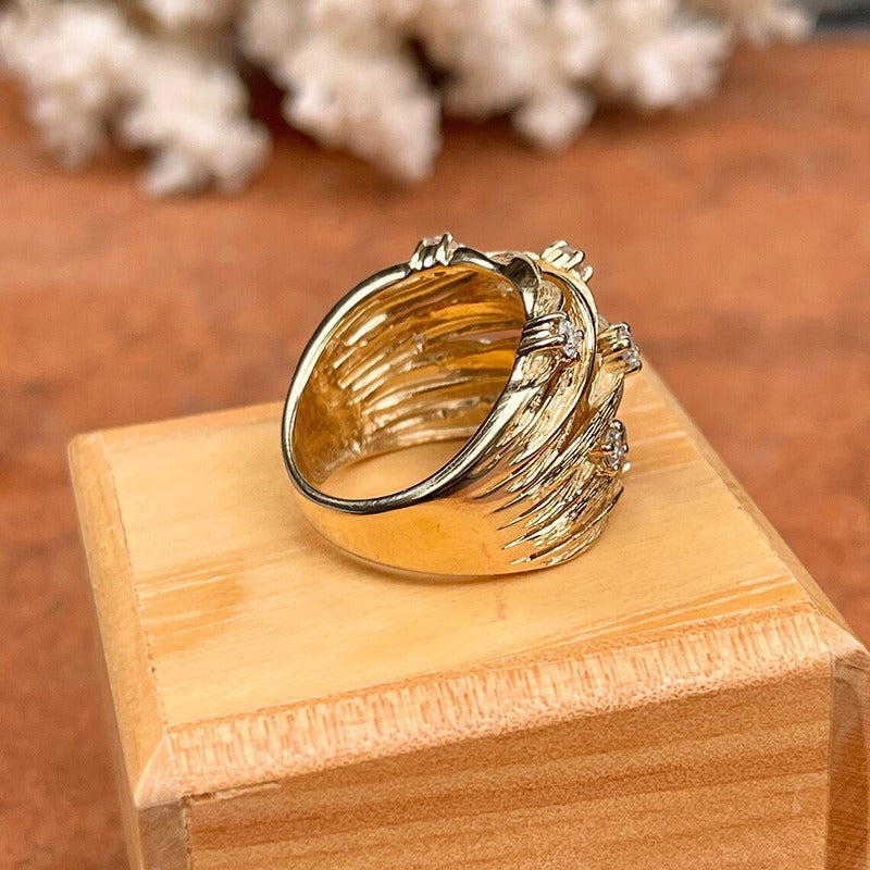 Maya – Anillo Vintage Dorado Elegante