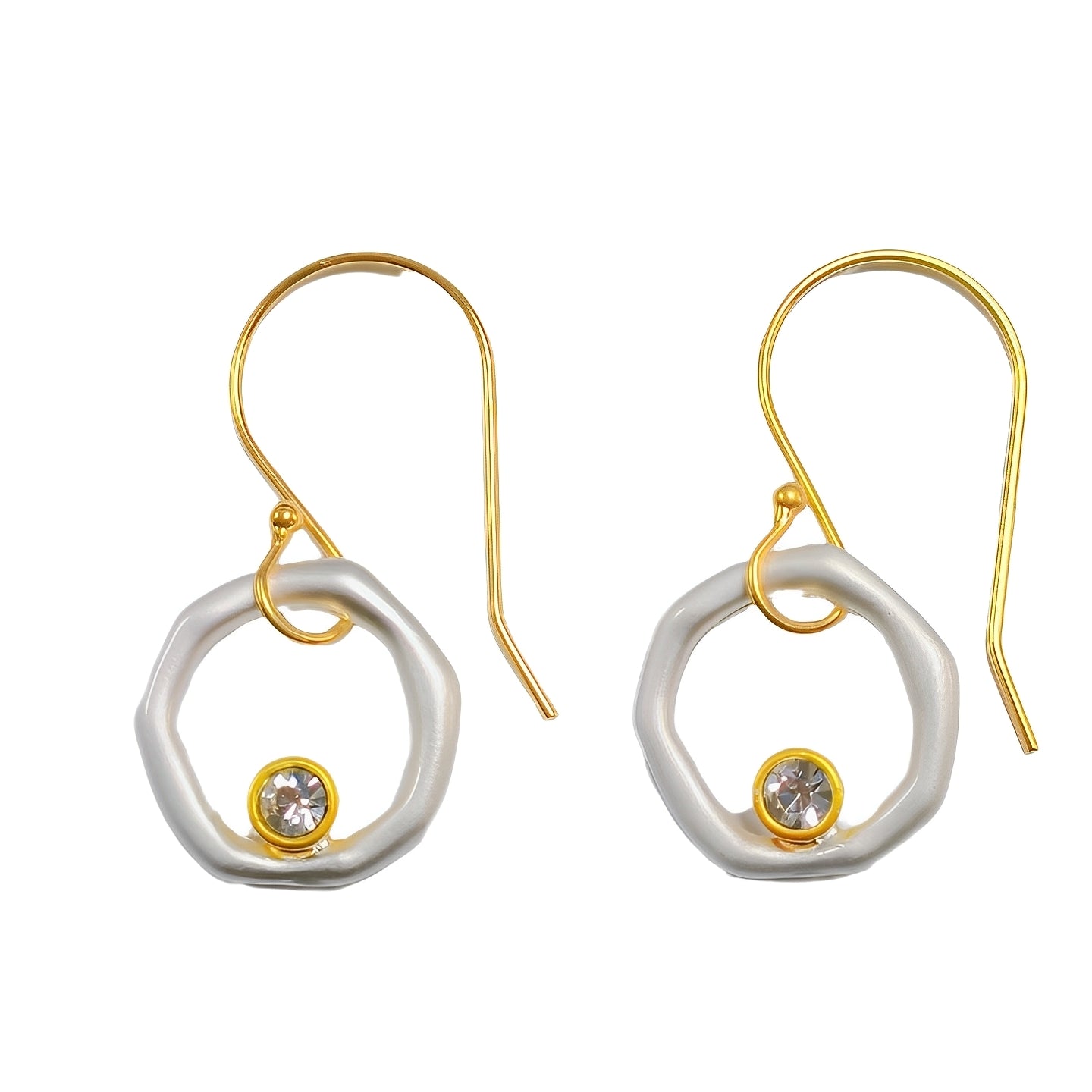 Vanya – Pendientes Vintage en Oro y Plata con Circonia