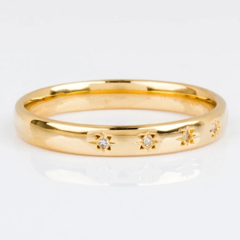 Zaynah – Anillo Vintage Dorado con Circonio