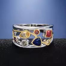 Dalia – Anillo Bohemio con Circonitas Brillantes