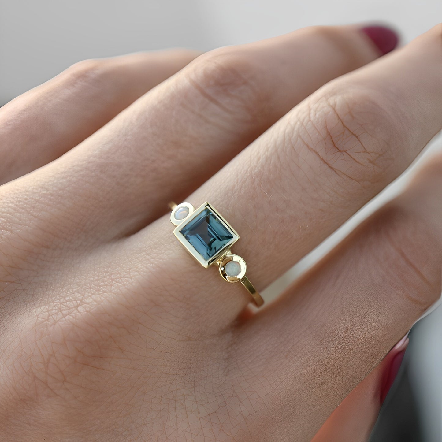 Talea – Boho Turquoise Ring Set
