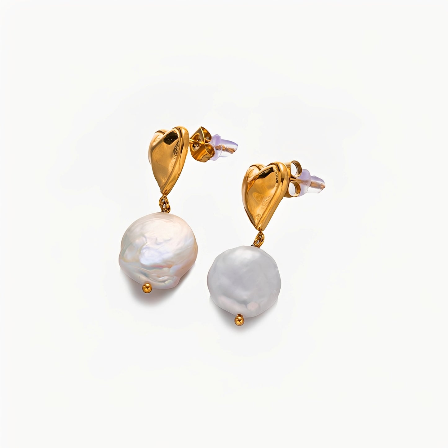 Poca – Pendientes Perla y Corazón