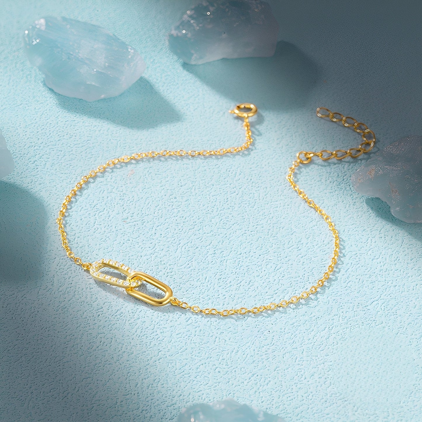 Rina – Pulsera con Eslabones Brillantes