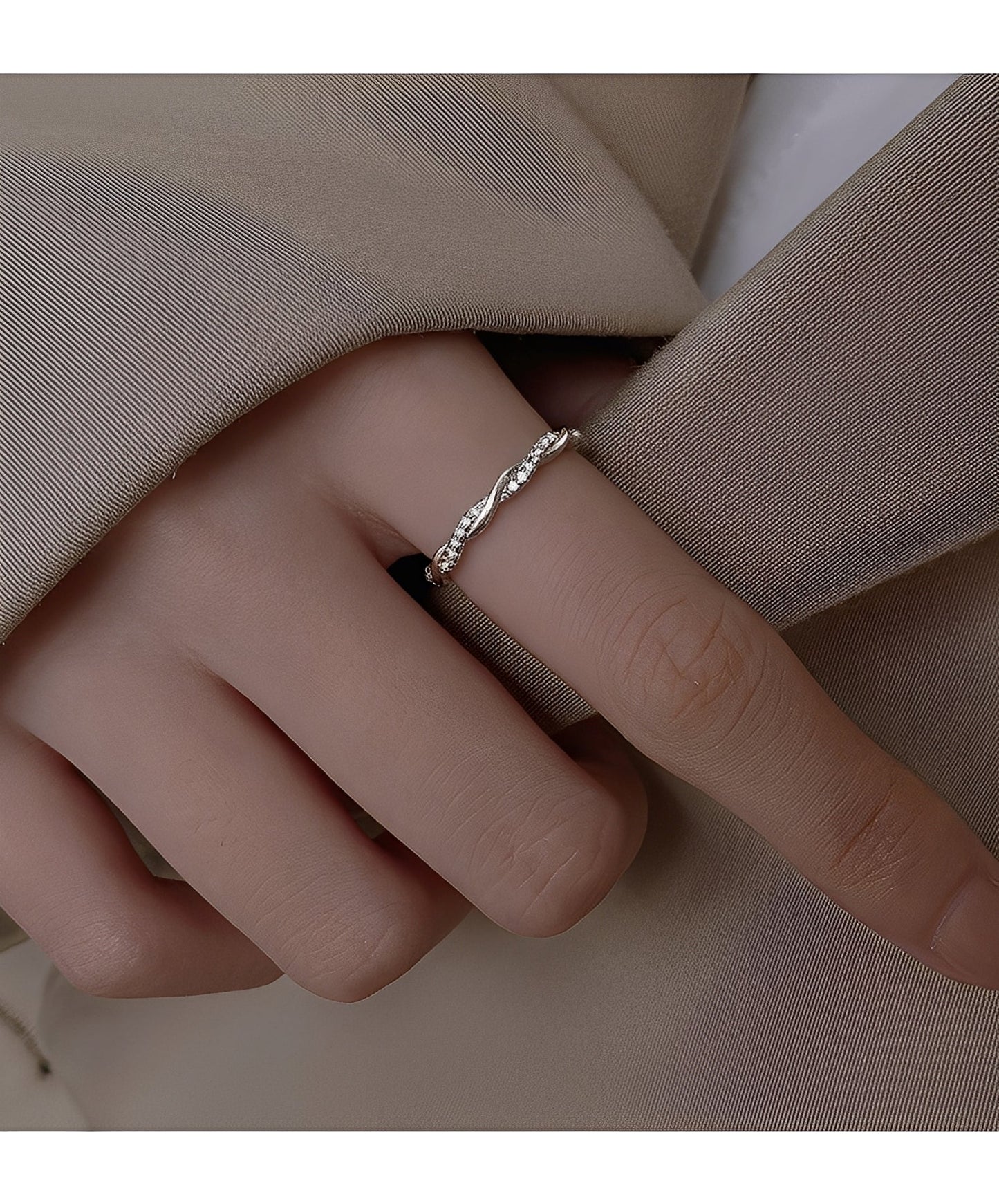 Adrien – Anillo Torcido Plata & Oro