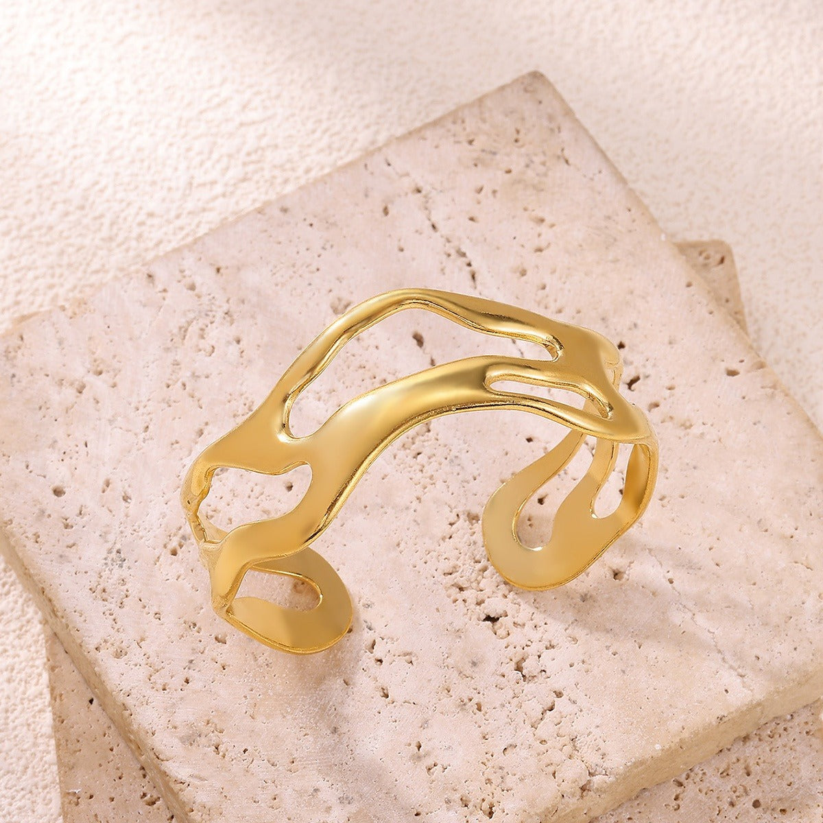 Millie – Pulsera Irregular de Acero Minimalista
