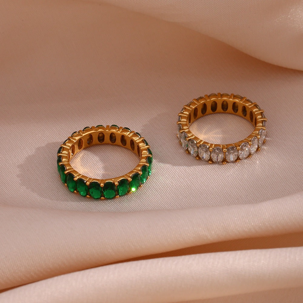 Antoinette – Anillo Eternidad Ovalado