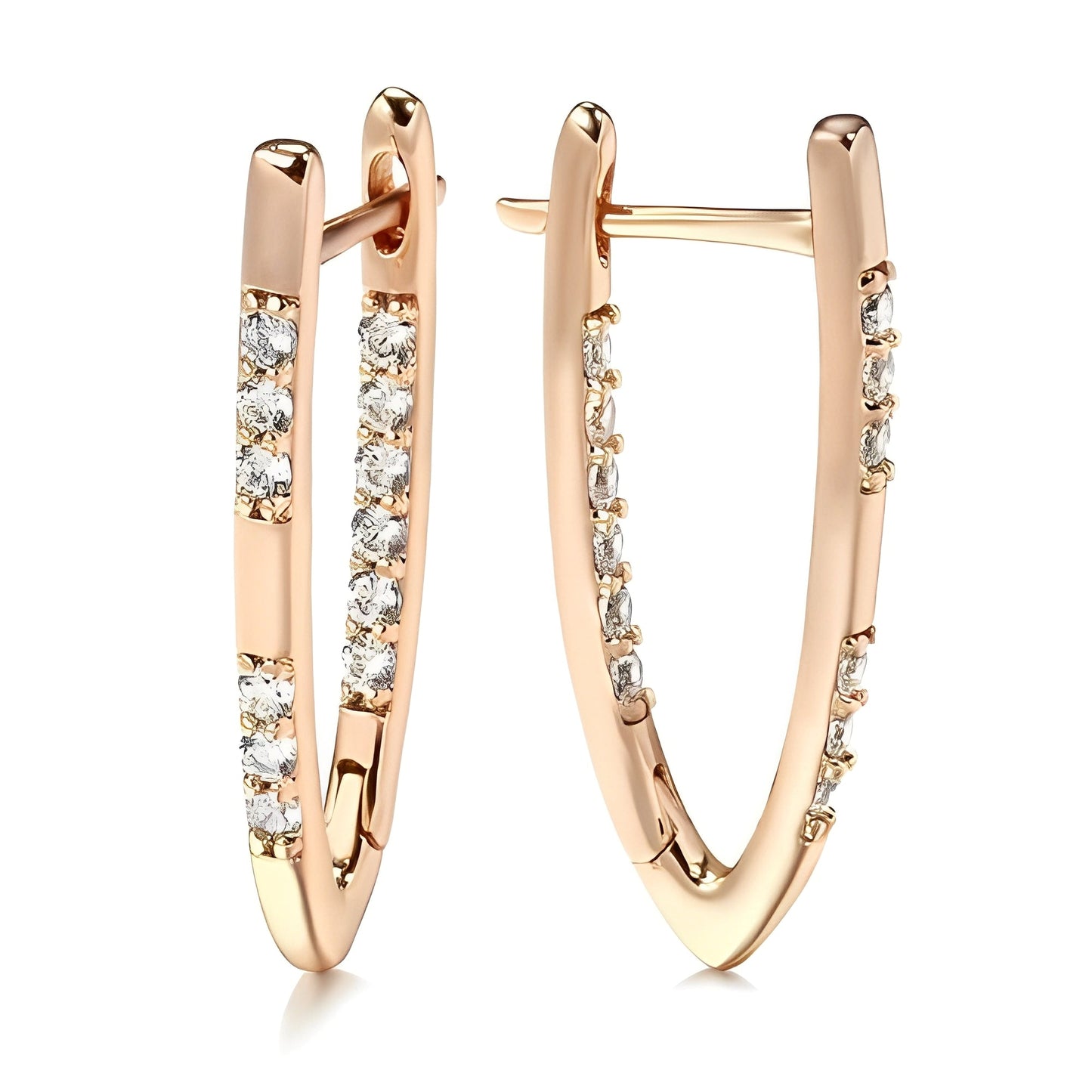 Lyssia – Pendientes Dorados Elegantes con Circonita