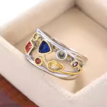 Dalia – Anillo Bohemio con Circonitas Brillantes