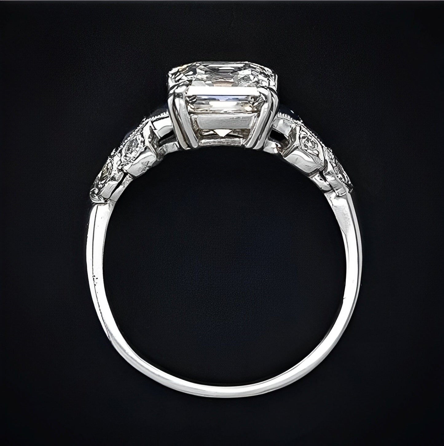 Perrine – Anillo Vintage Azul Brillante en Plata