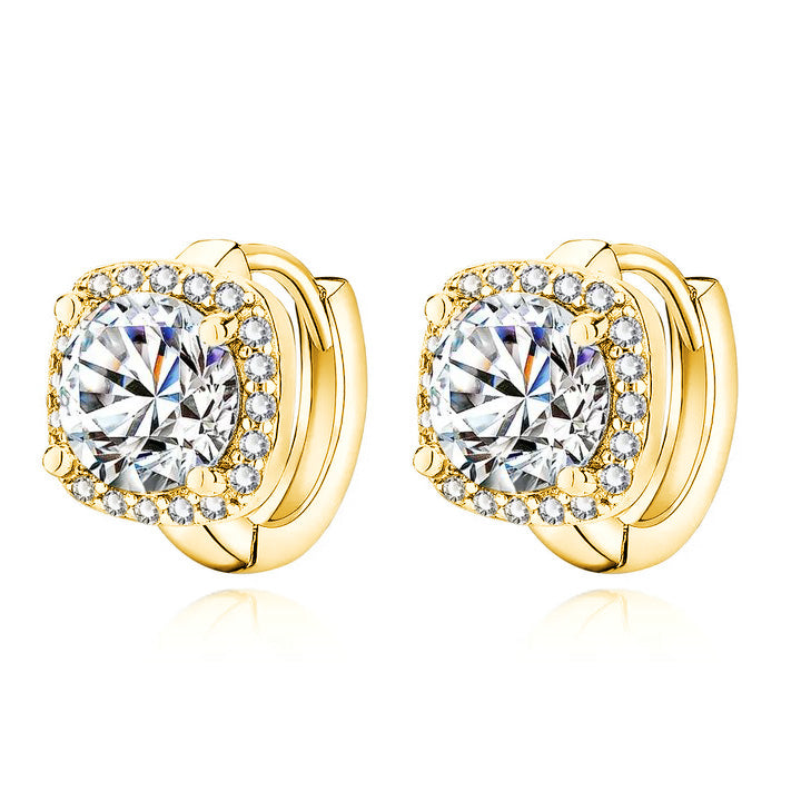 Nadine – Pendientes Cuadrados en Oro 18K