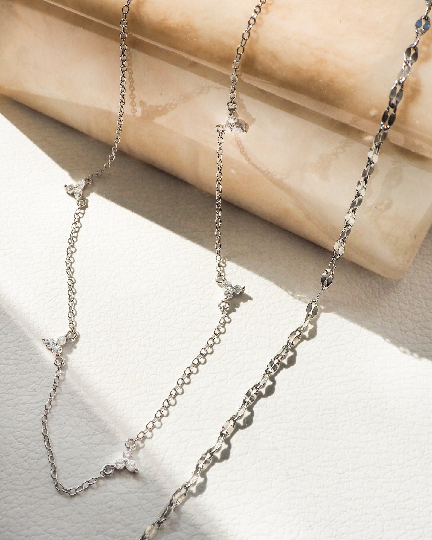 Collar de Plata con Cristales en Cluster
