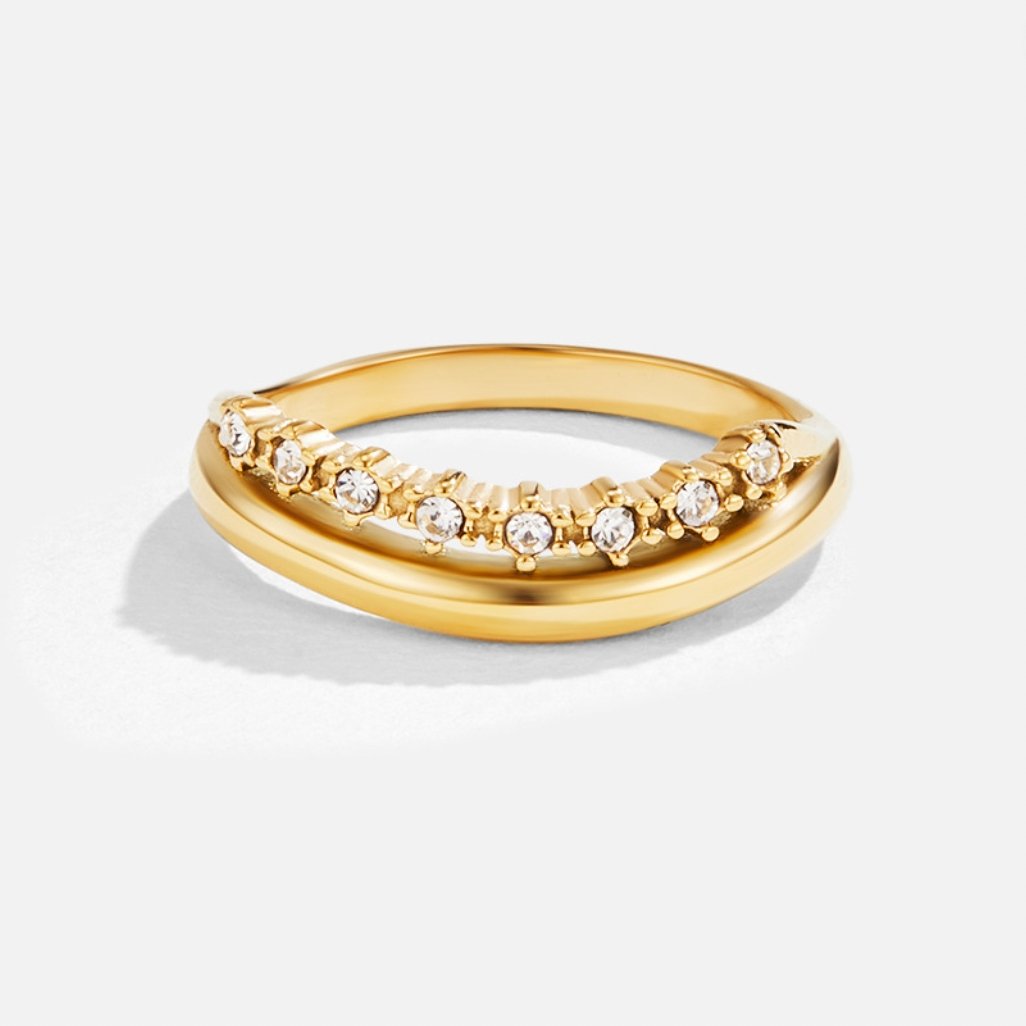 Marissa – Anillo Superpuesto Cristal Blanco