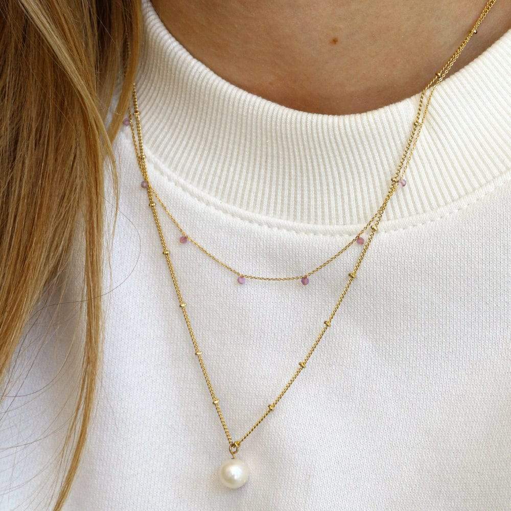Janna – Collar Satélite con Perlas Dorado