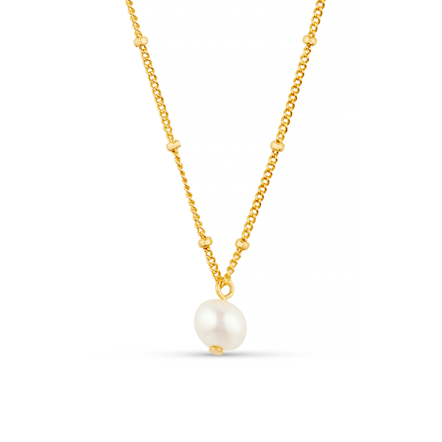 Janna – Collar Satélite con Perlas Dorado