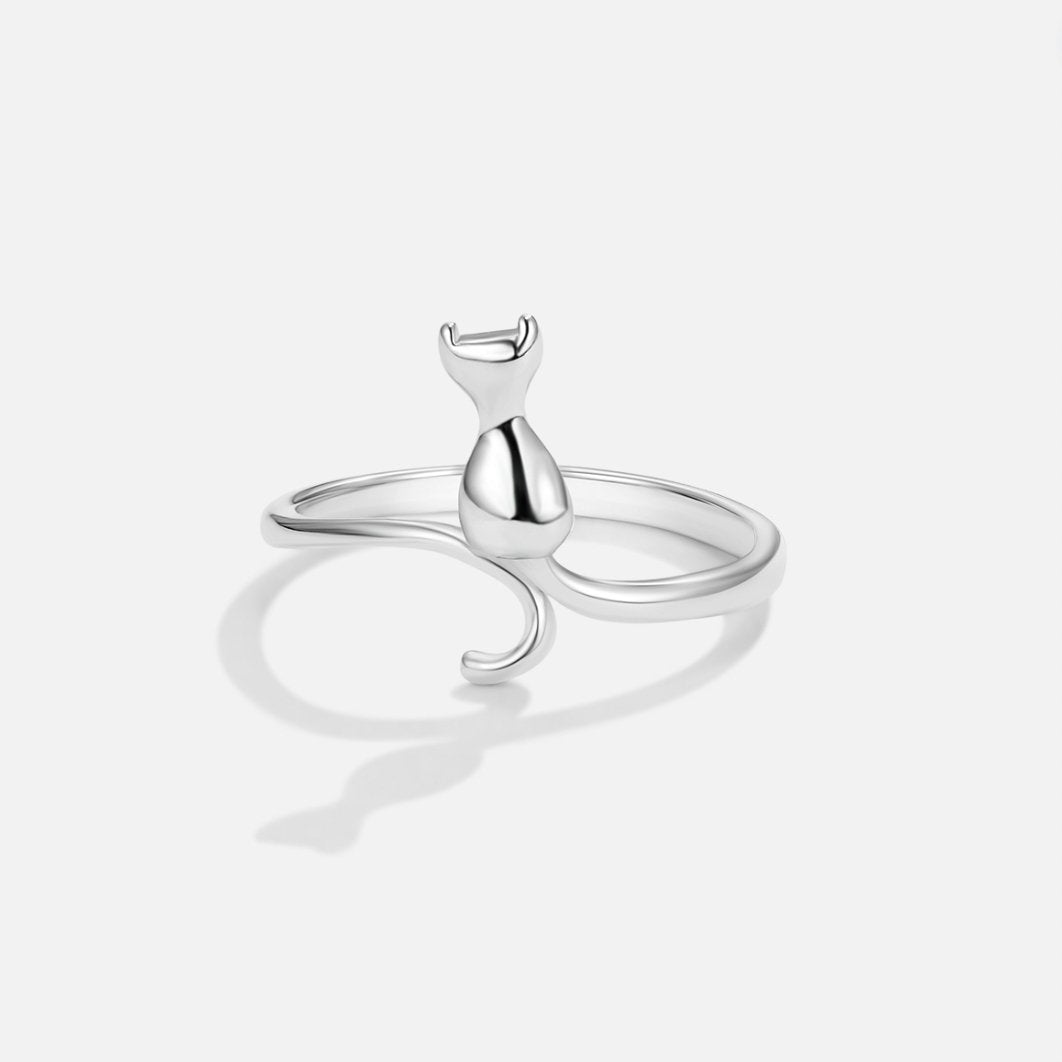 Mindy – Bague Chat Argent Místico