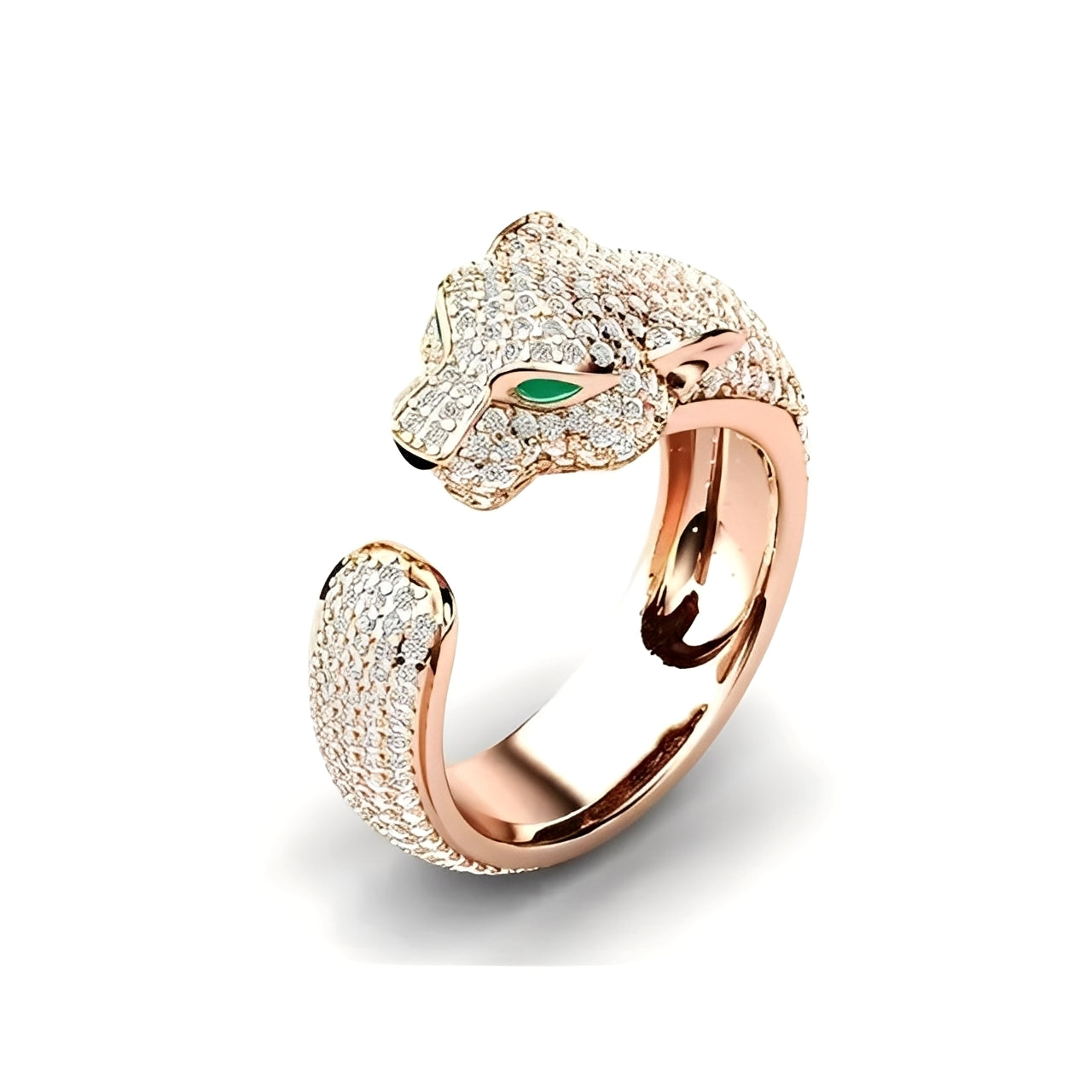 Mika – Anillo Jaguar Ajustable en Oro Rosa