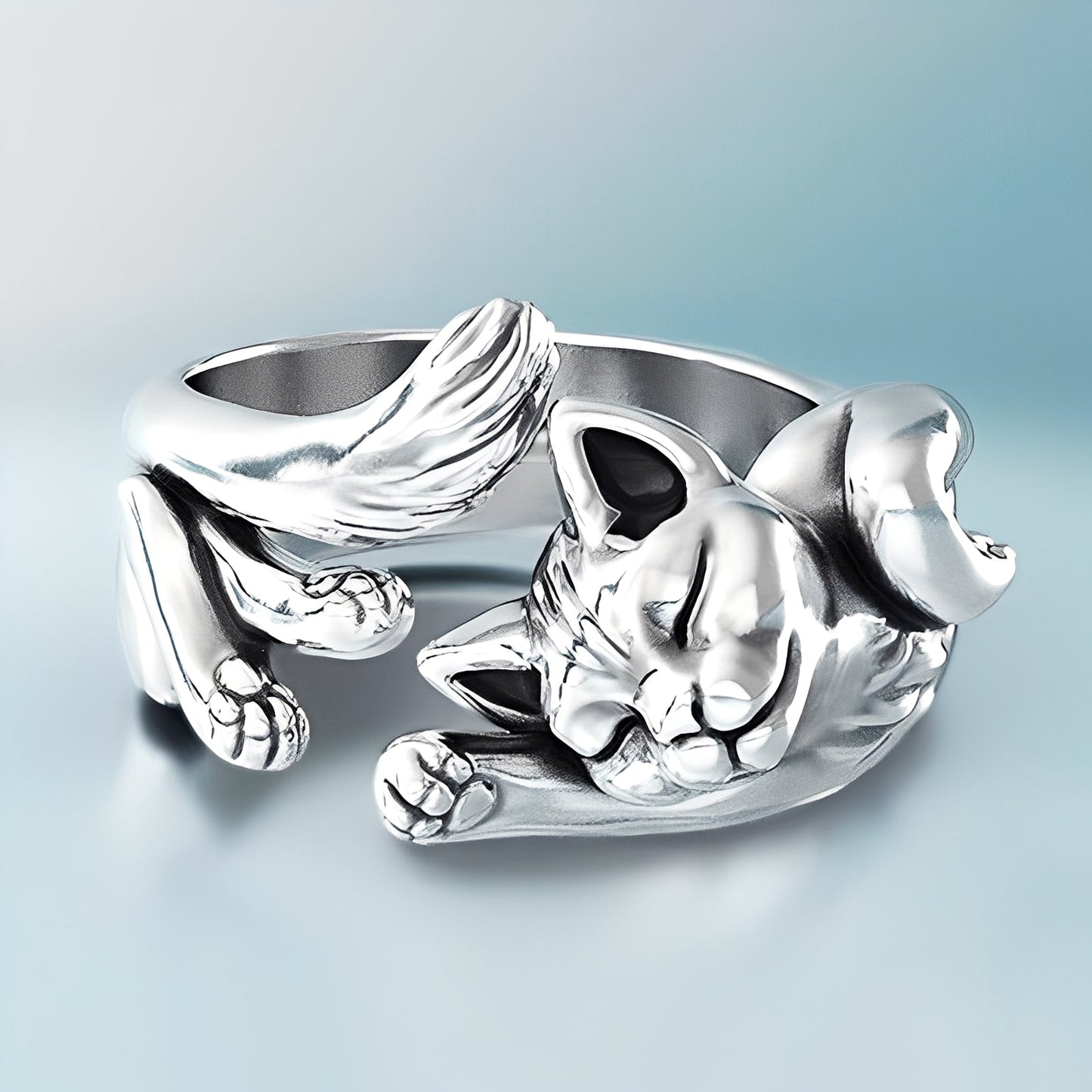 Mia – Anillo Gato Elegante