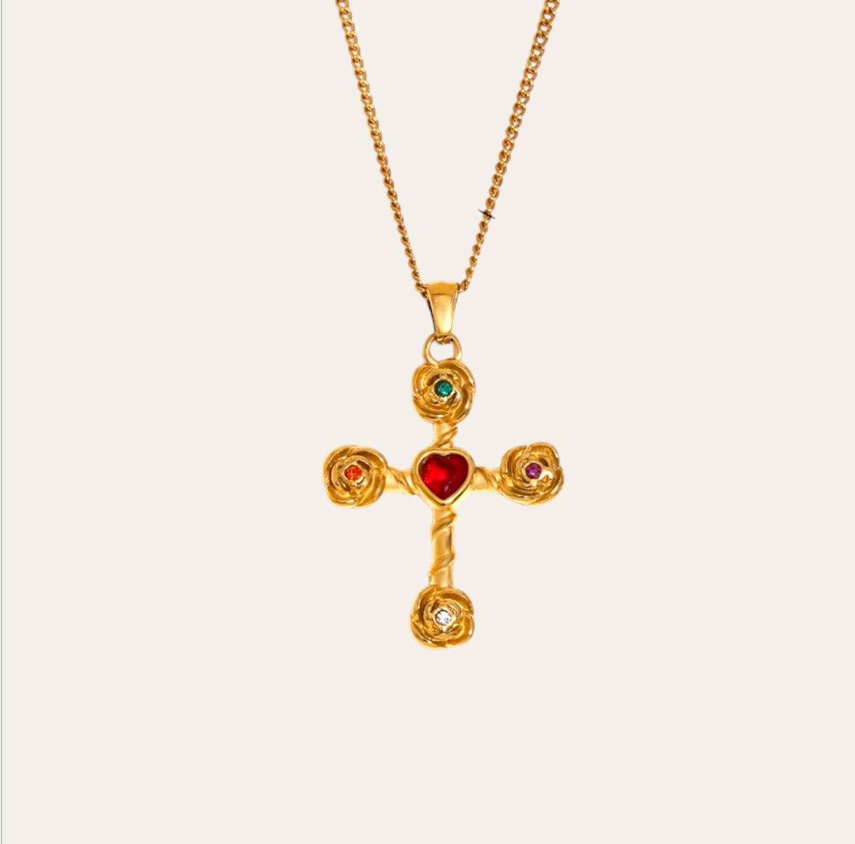 Rosette – Collar Cruz Elegante