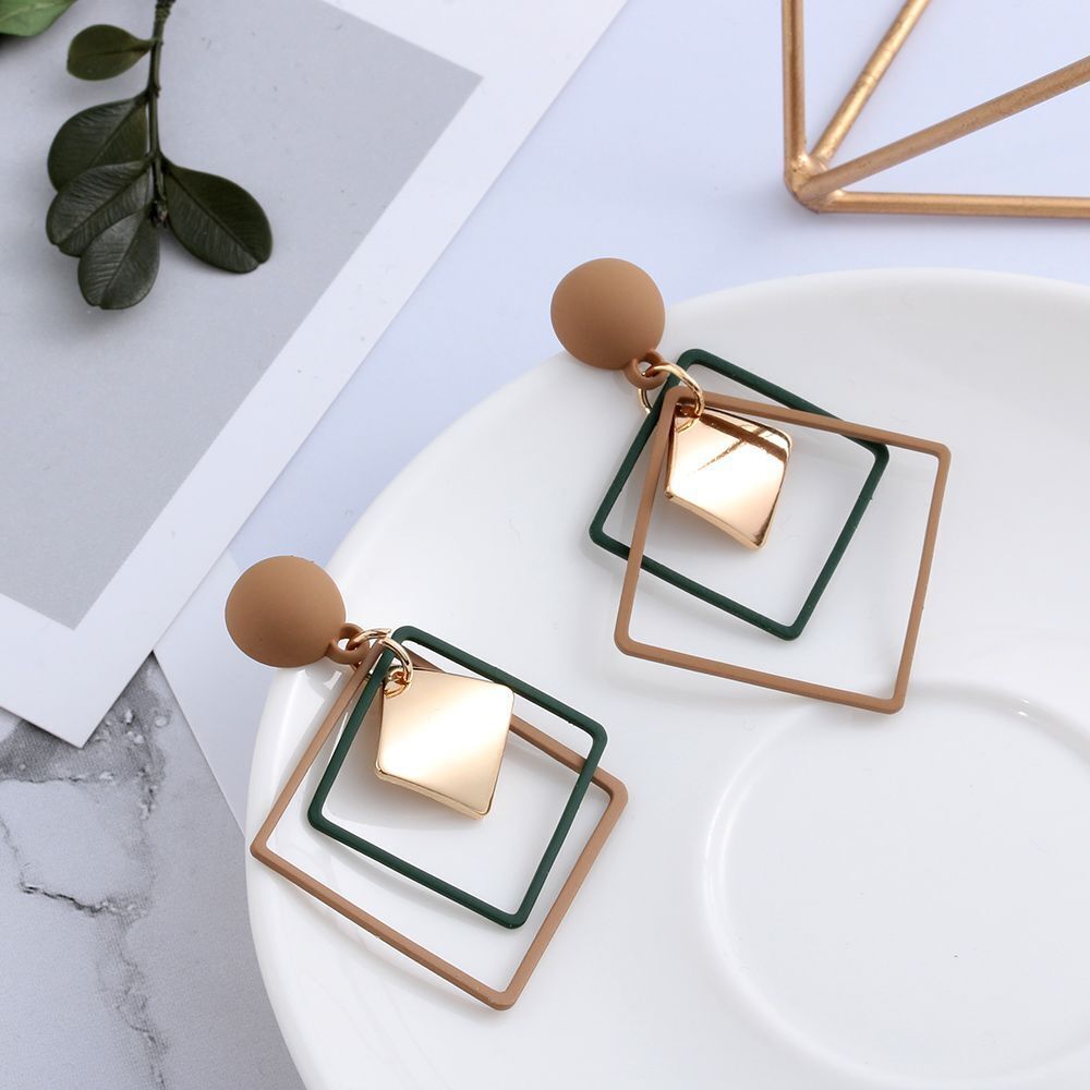 Pendientes geométricos en forma de gota - Pendientes cuadrados huecos