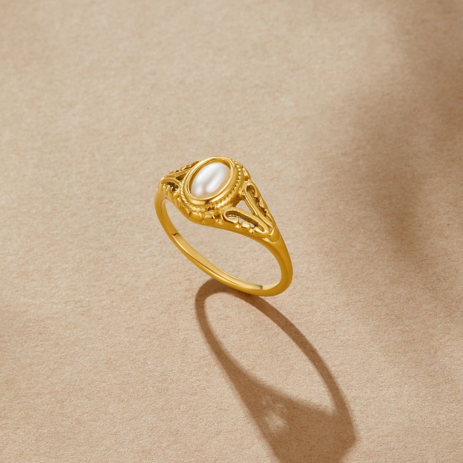 Ophelia – Anillo Vintage Real con Perla