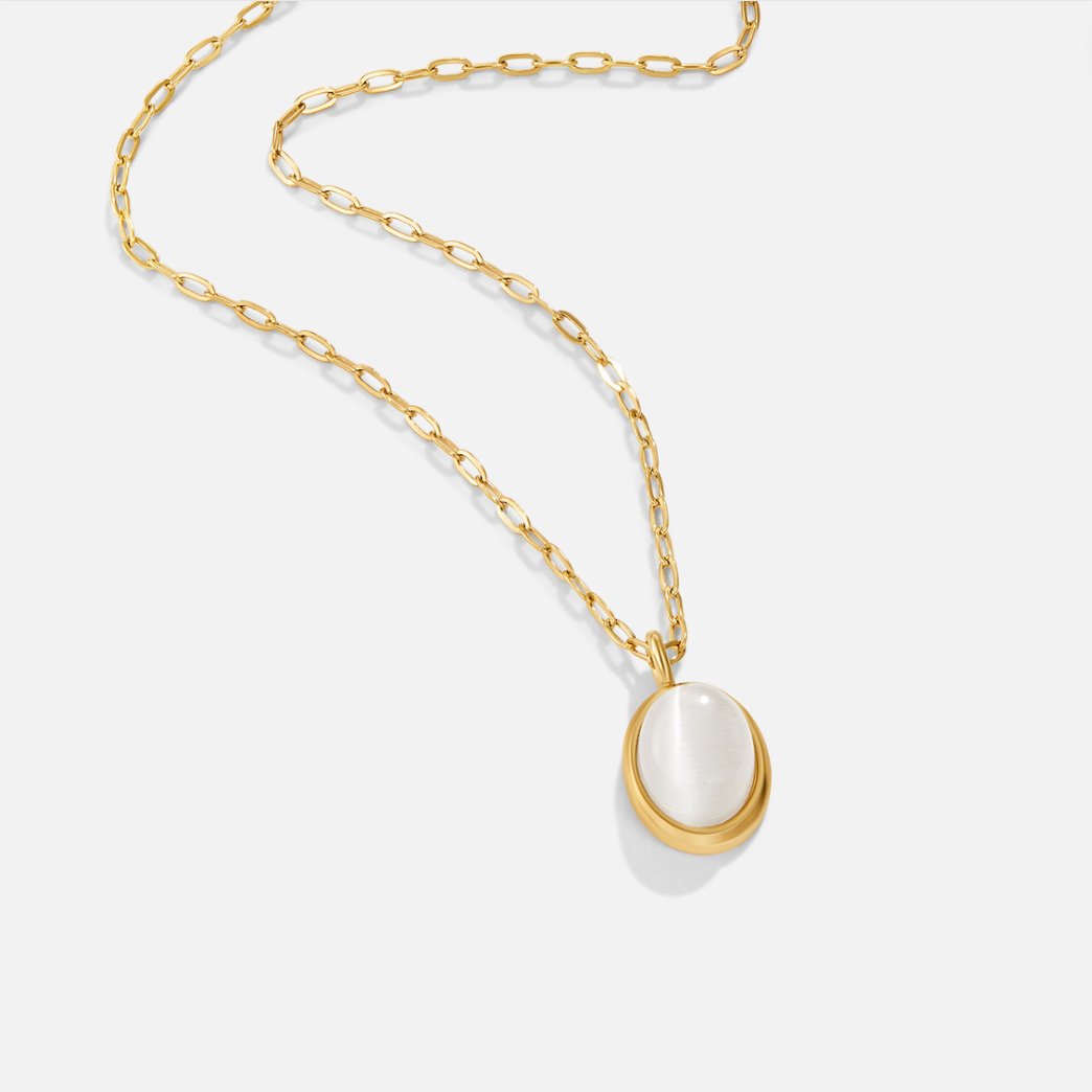 Ophelia – Collar de Ópalo Blanco