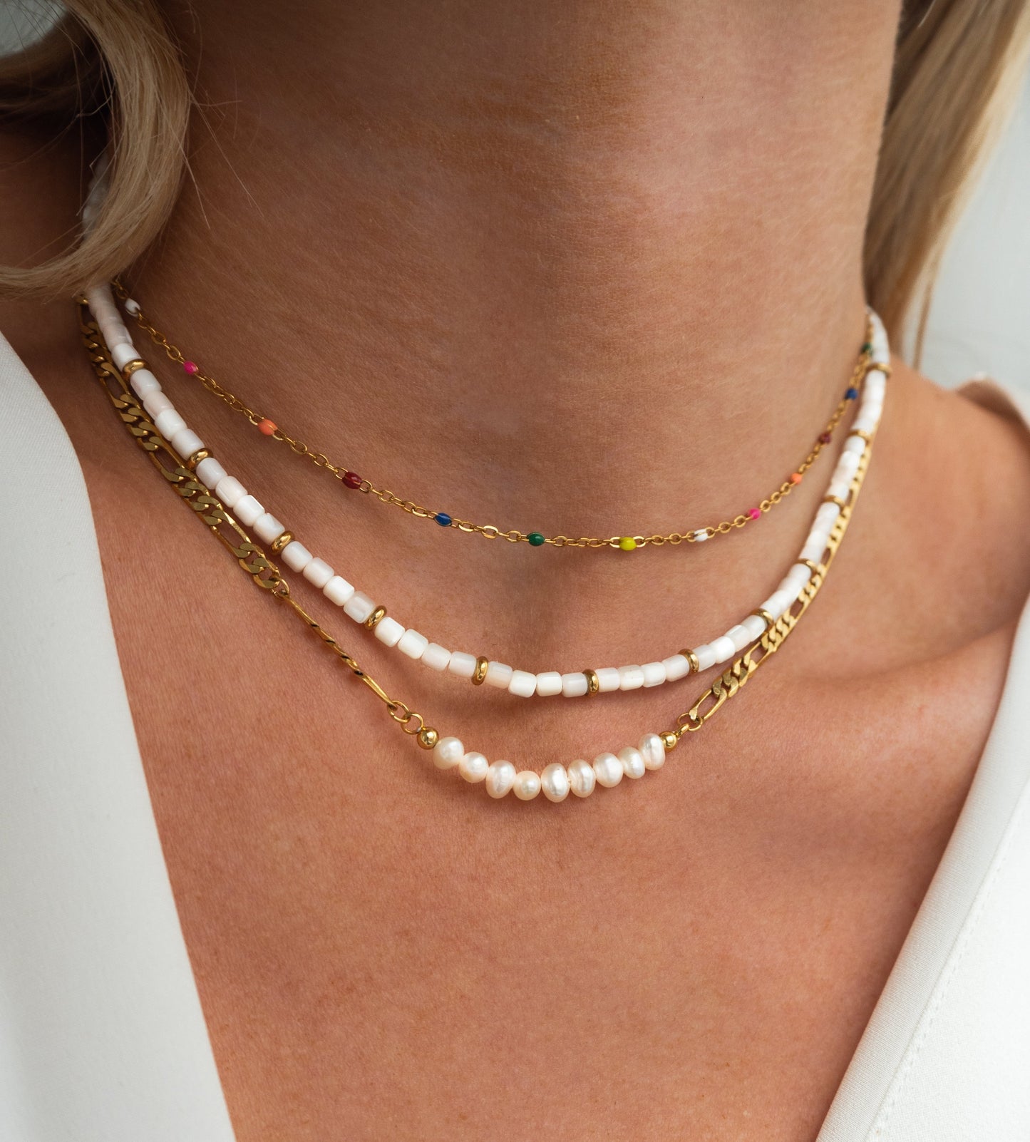 Alba - Collar de arcoíris y oro