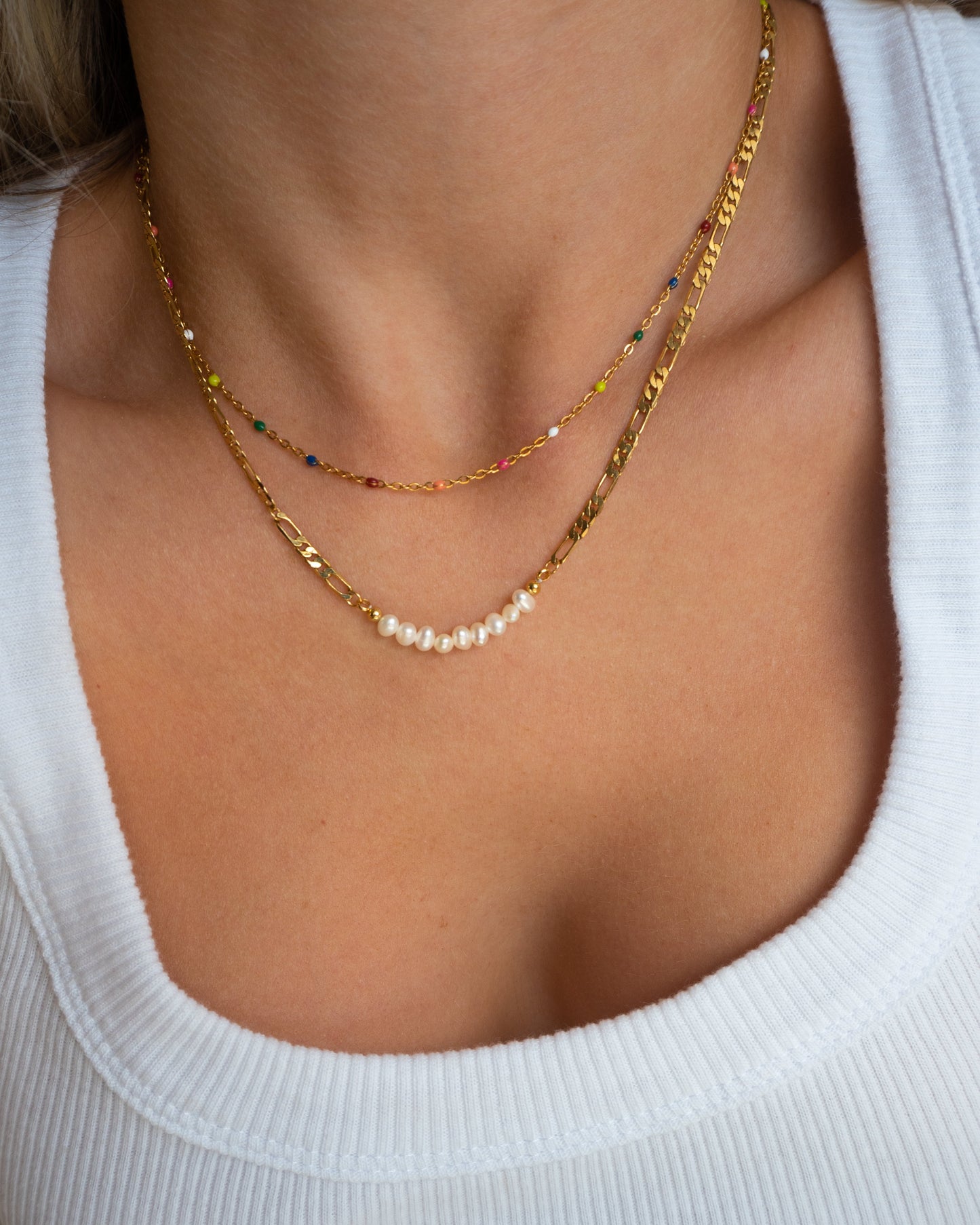 Alba - Collar de arcoíris y oro