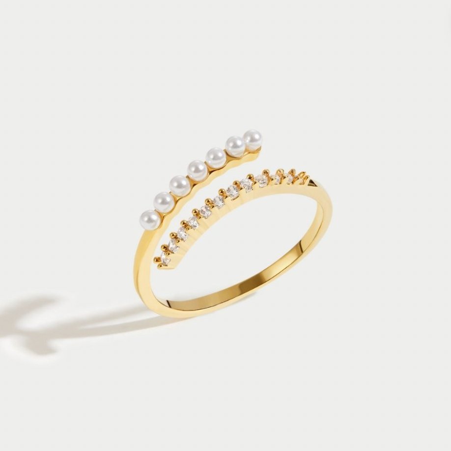 Nerie – Collar Cadena Dorado con Perlas