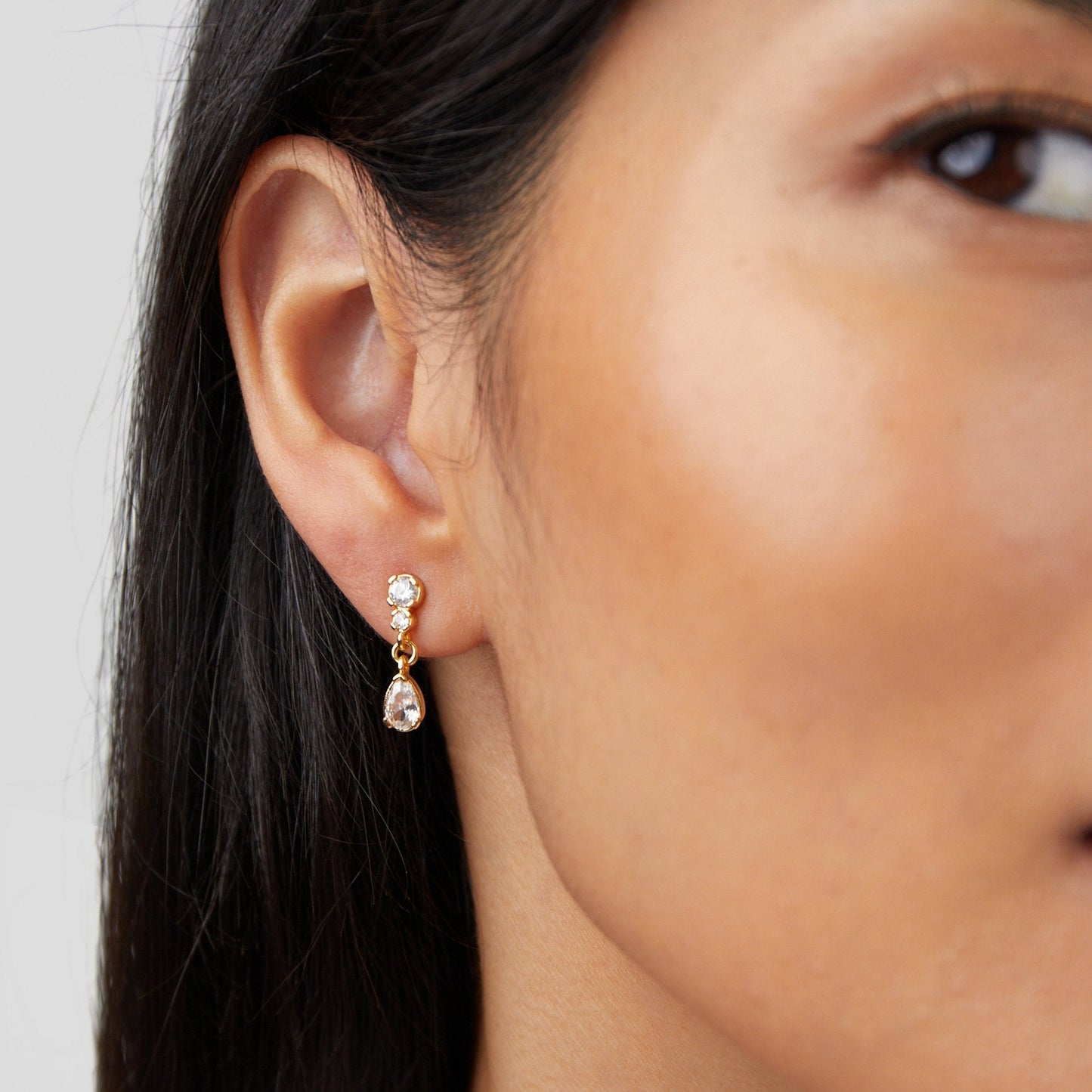 Yarina – Pendientes de cristal en forma de gota