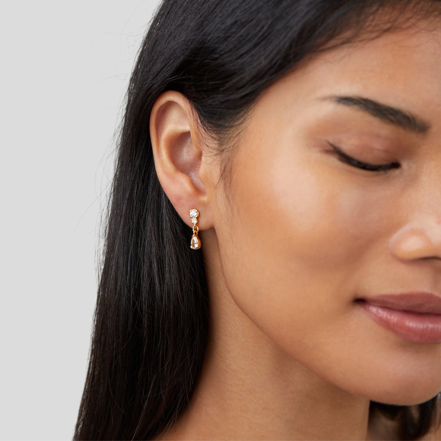Yarina – Pendientes de cristal en forma de gota
