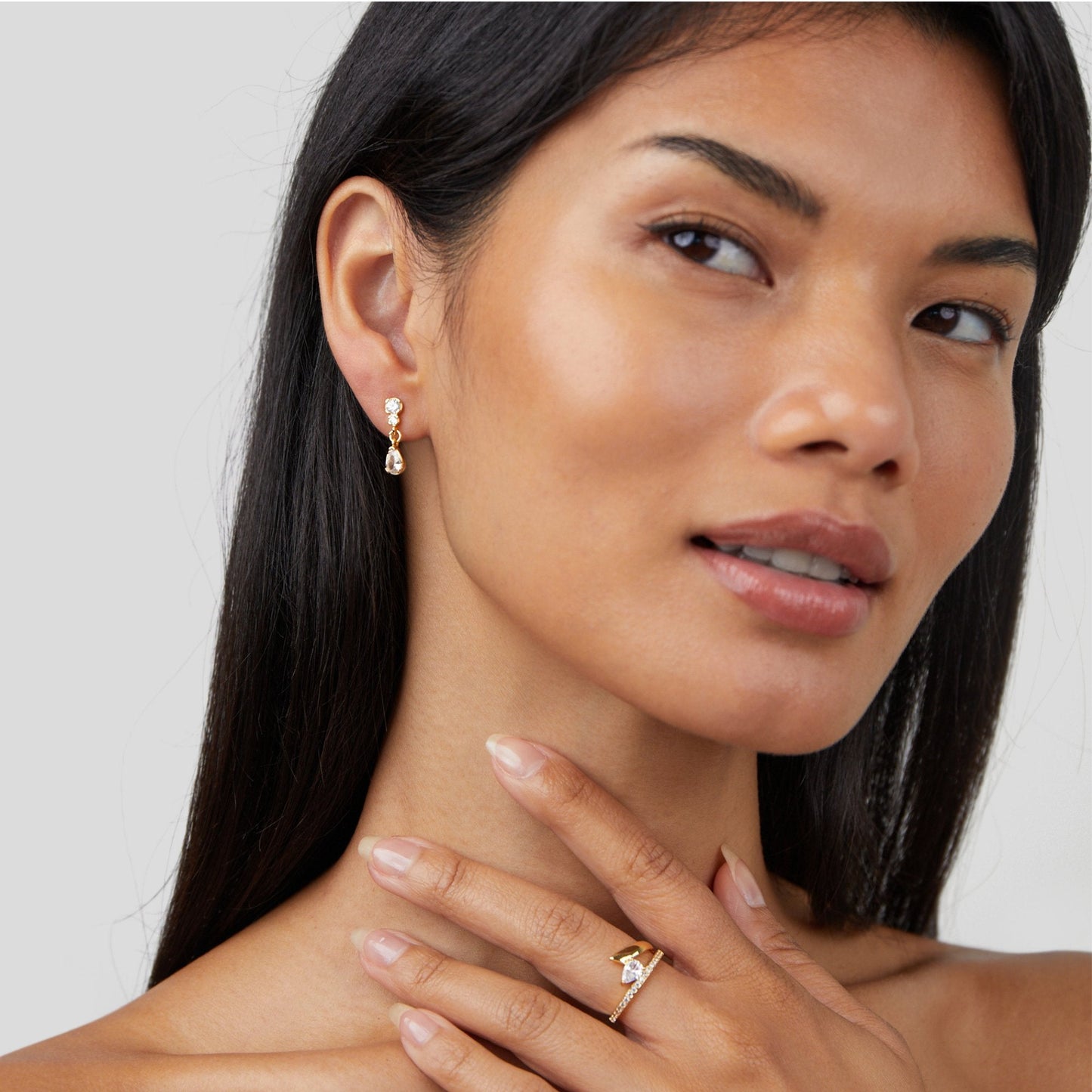 Yarina – Pendientes de cristal en forma de gota