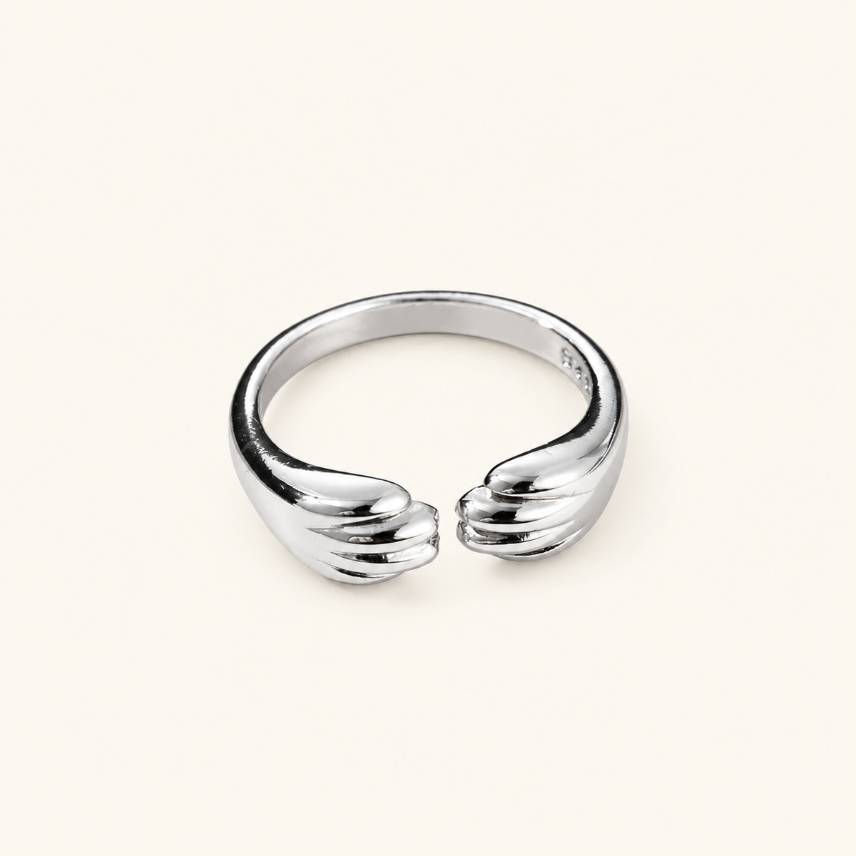 Anillo ajustable de mujer con diseño de huellas de gato
