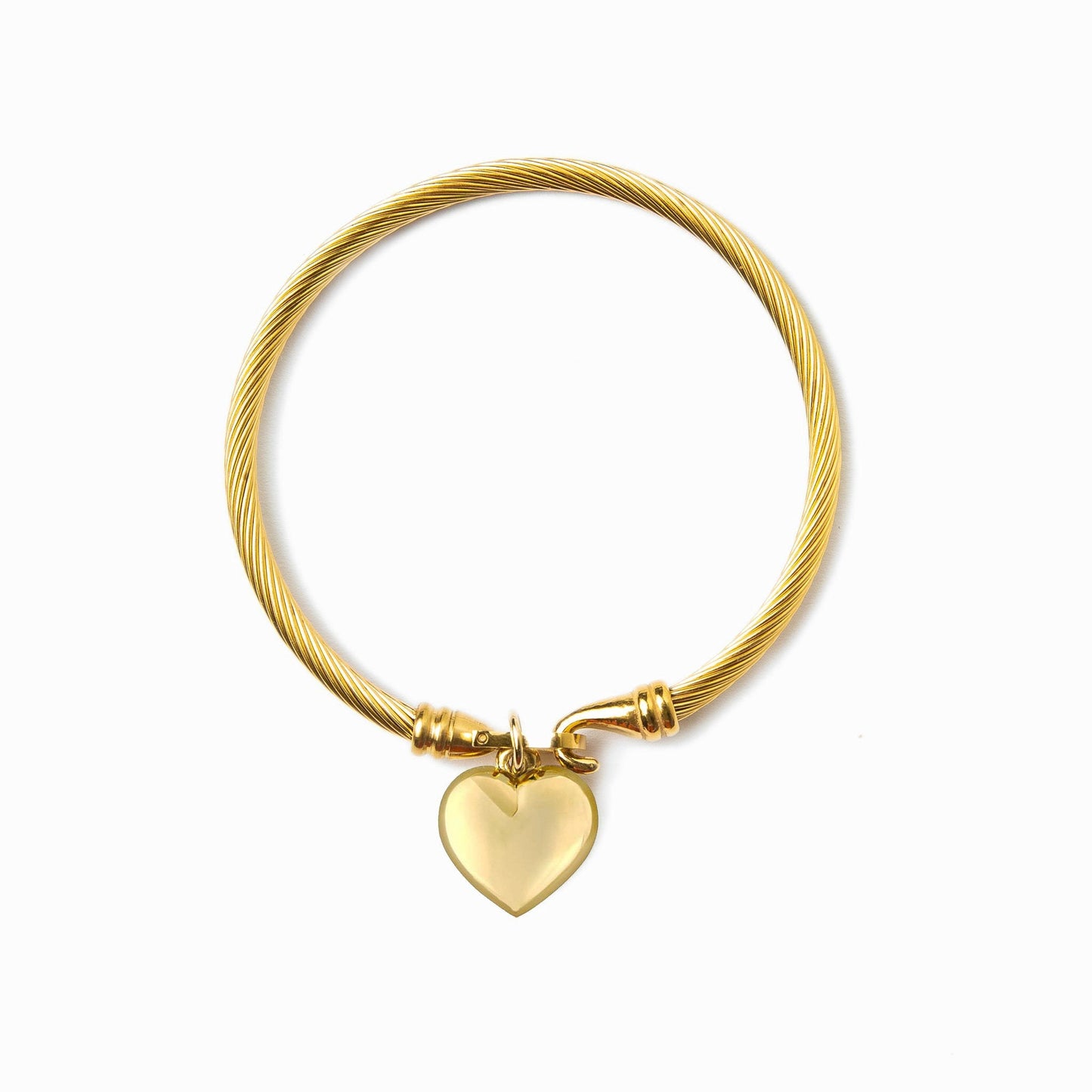Sophie – Brazalete Ornado de un Colgante Corazón Dorado