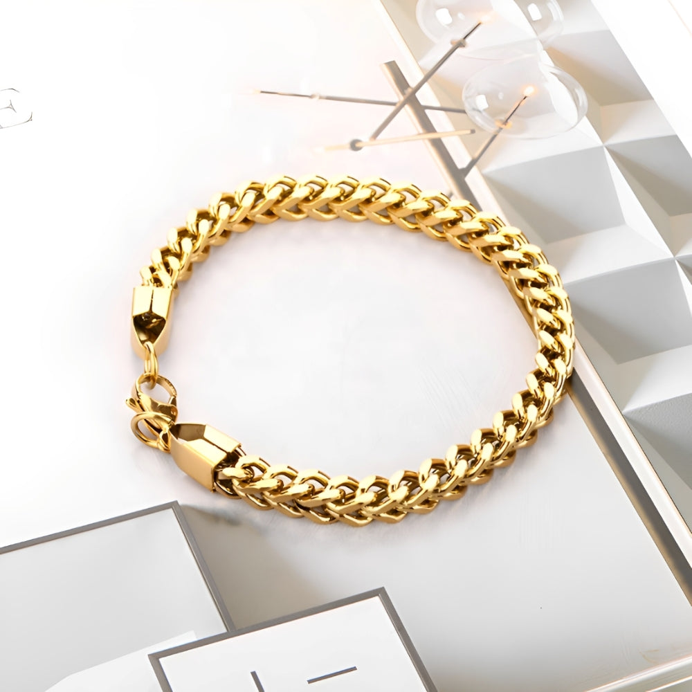 Franco – Pulsera Dorada Elegante
