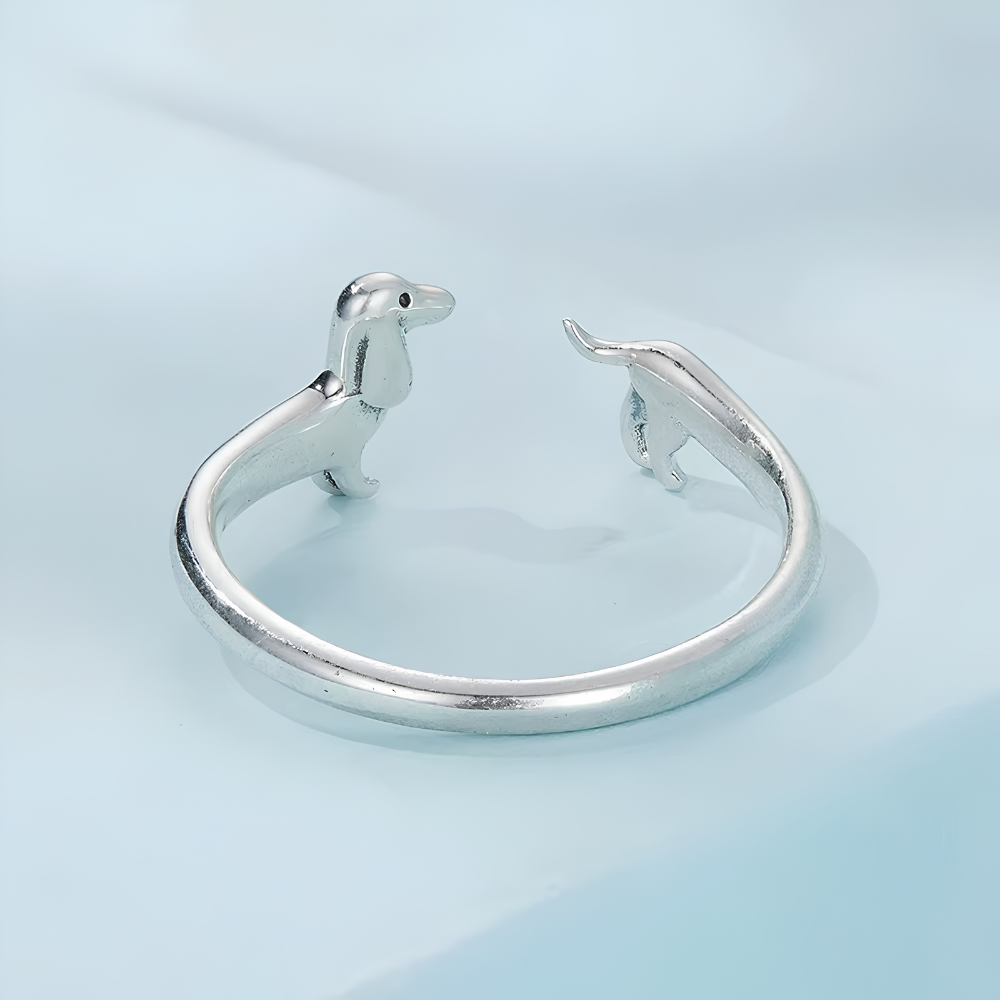 Damas Anillo Abierto Ajustable con Motivo de Salchicha
