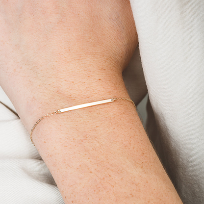 Pulsera delicada de barra - Pulsera minimalista