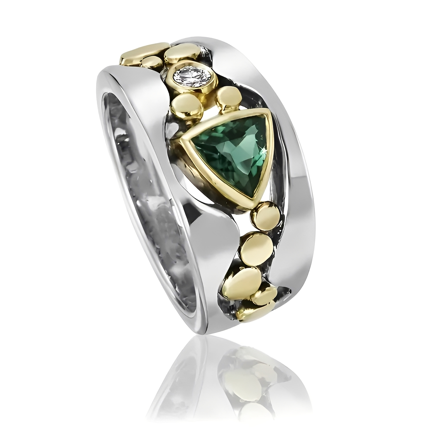Reina – Anillo Vintage con Cristal Verde