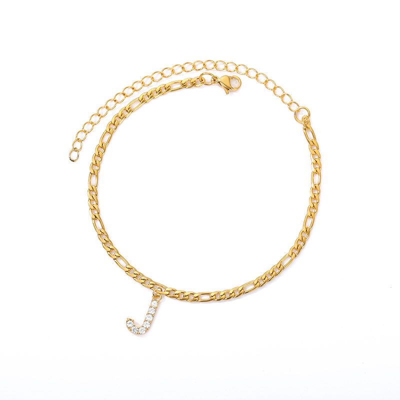 Love Initial Anklet - Pieza de tobillo con su inicial