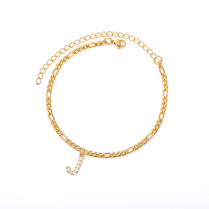 Love Initial Anklet - Pieza de tobillo con su inicial