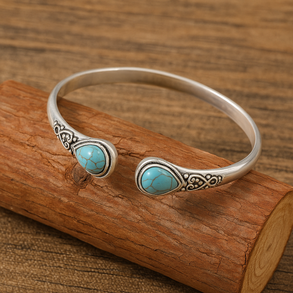 Pulsera Boho Ajustable para Damas con Detalles de Piedra Decorativos