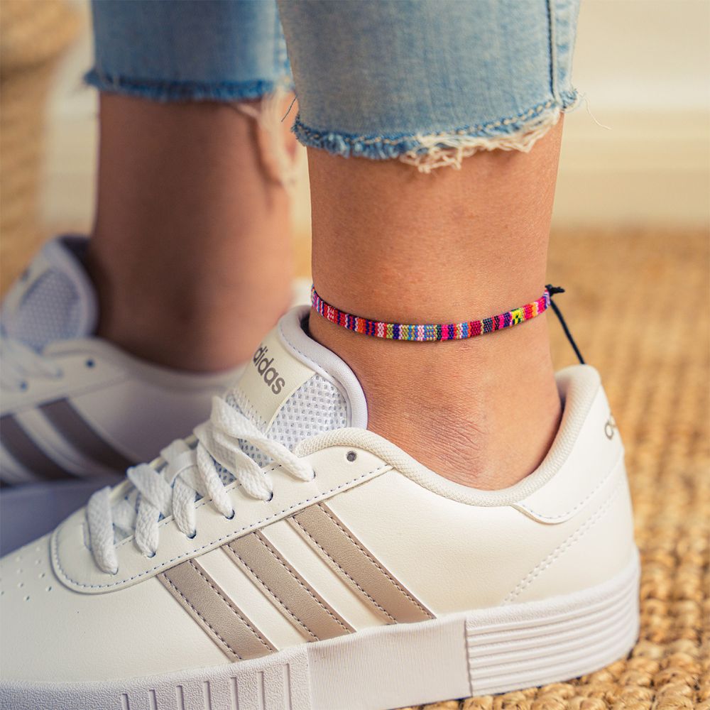 Cadena de Pie Ajustable para Mujer con Diseño de Cuerda Trenzada